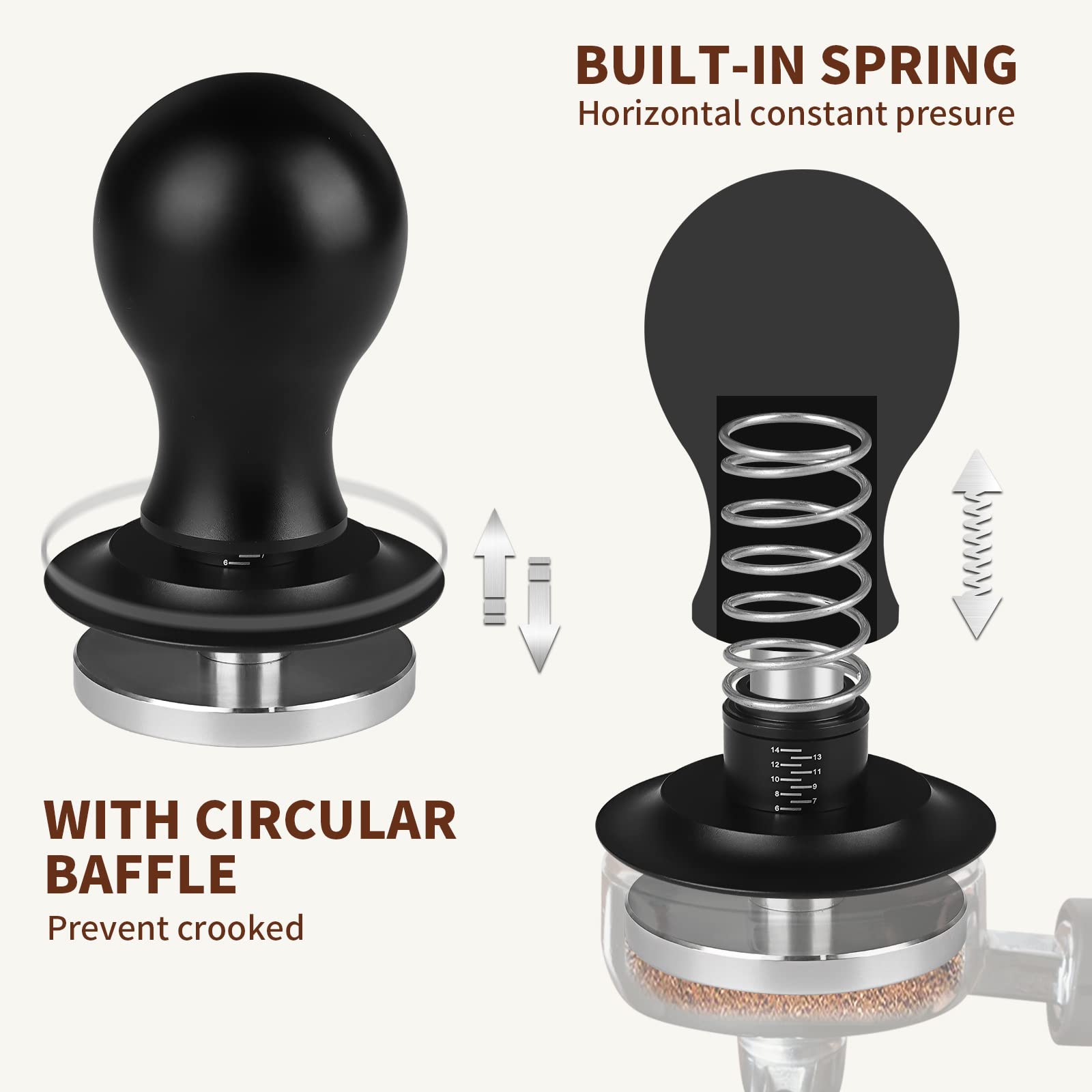 Ago Per Polvere Di Caffè In Acciaio Inox - Magnetico, Rimovibile, Per Distribuzione Uniforme, Nero - Foto 9