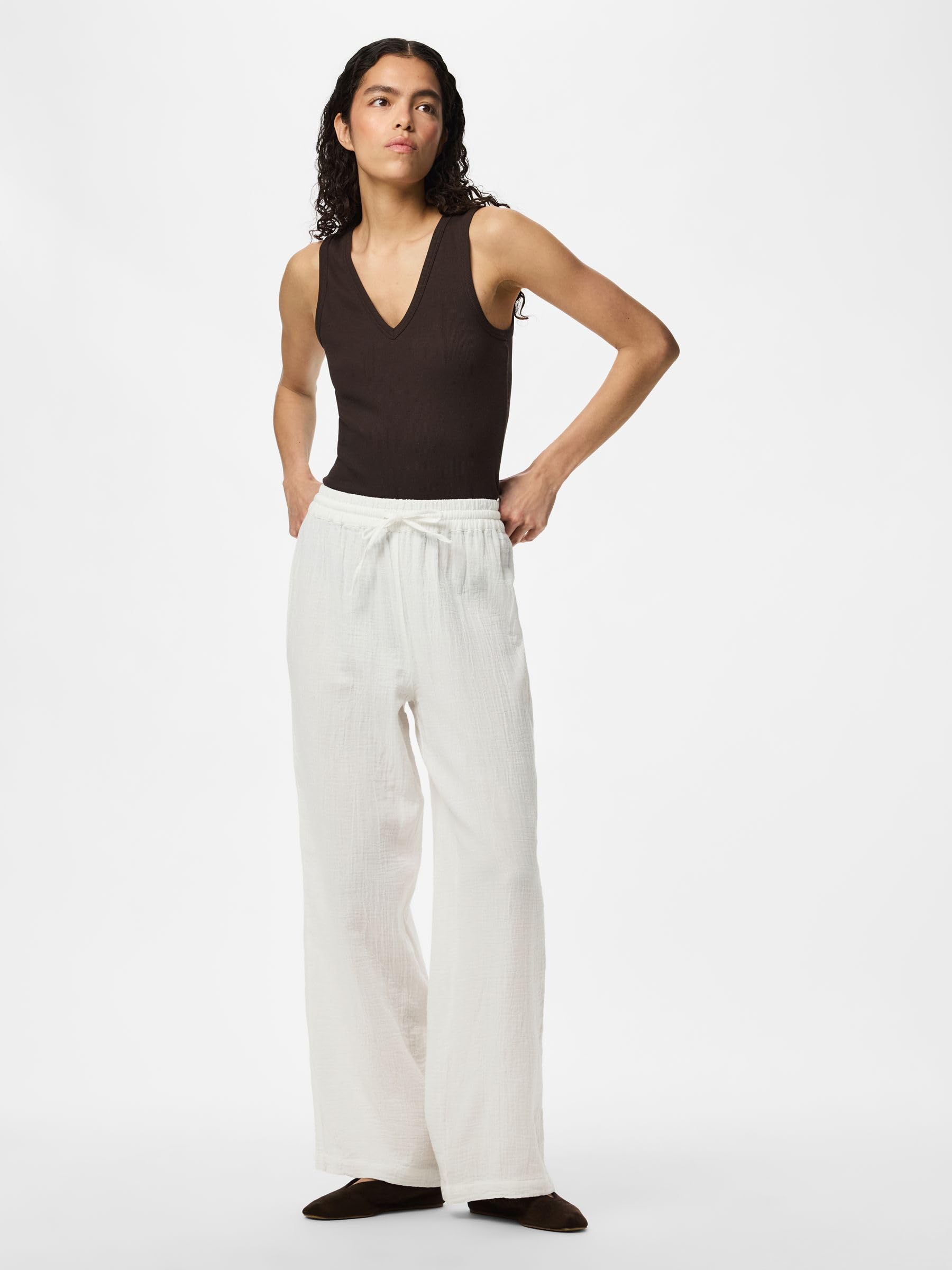 PIECES Pcsastina Hw Wide Pants Bc - Pcsastina Hw Wide Pants Bc Kobiety