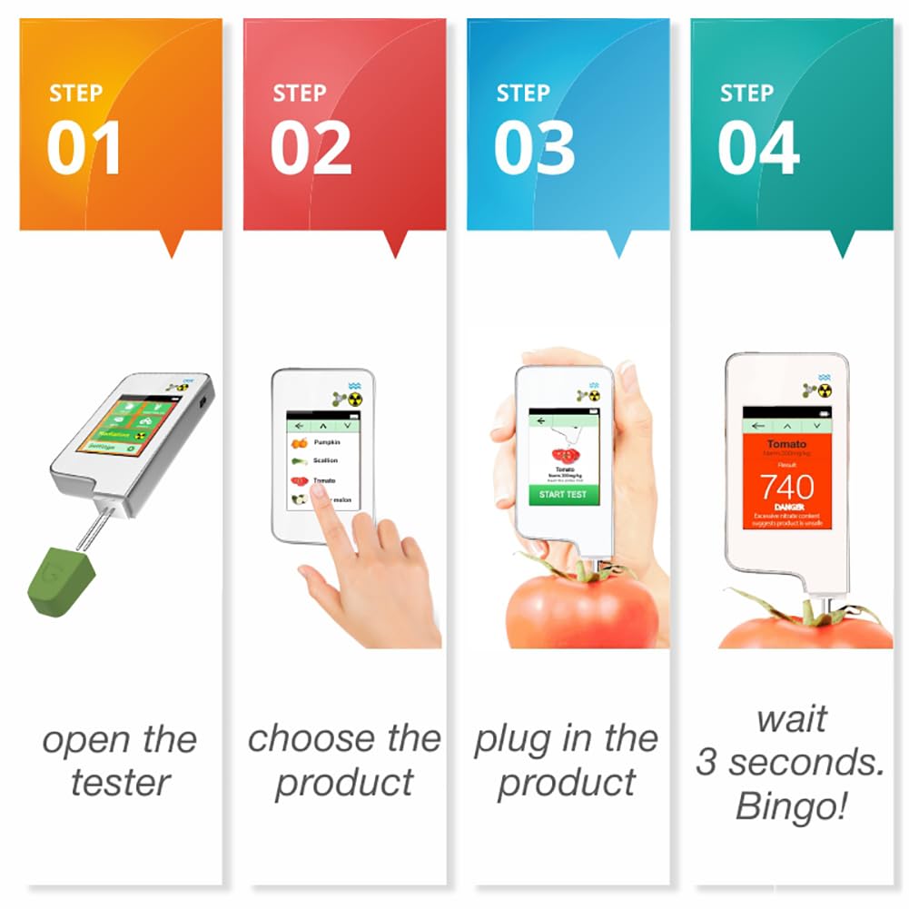 Tester Per Nitrati E Pesticidi - Misuratore Per Frutta, Verdura, Carne E Pesce - Risultati Rapidissimi E Precisi - Foto 13