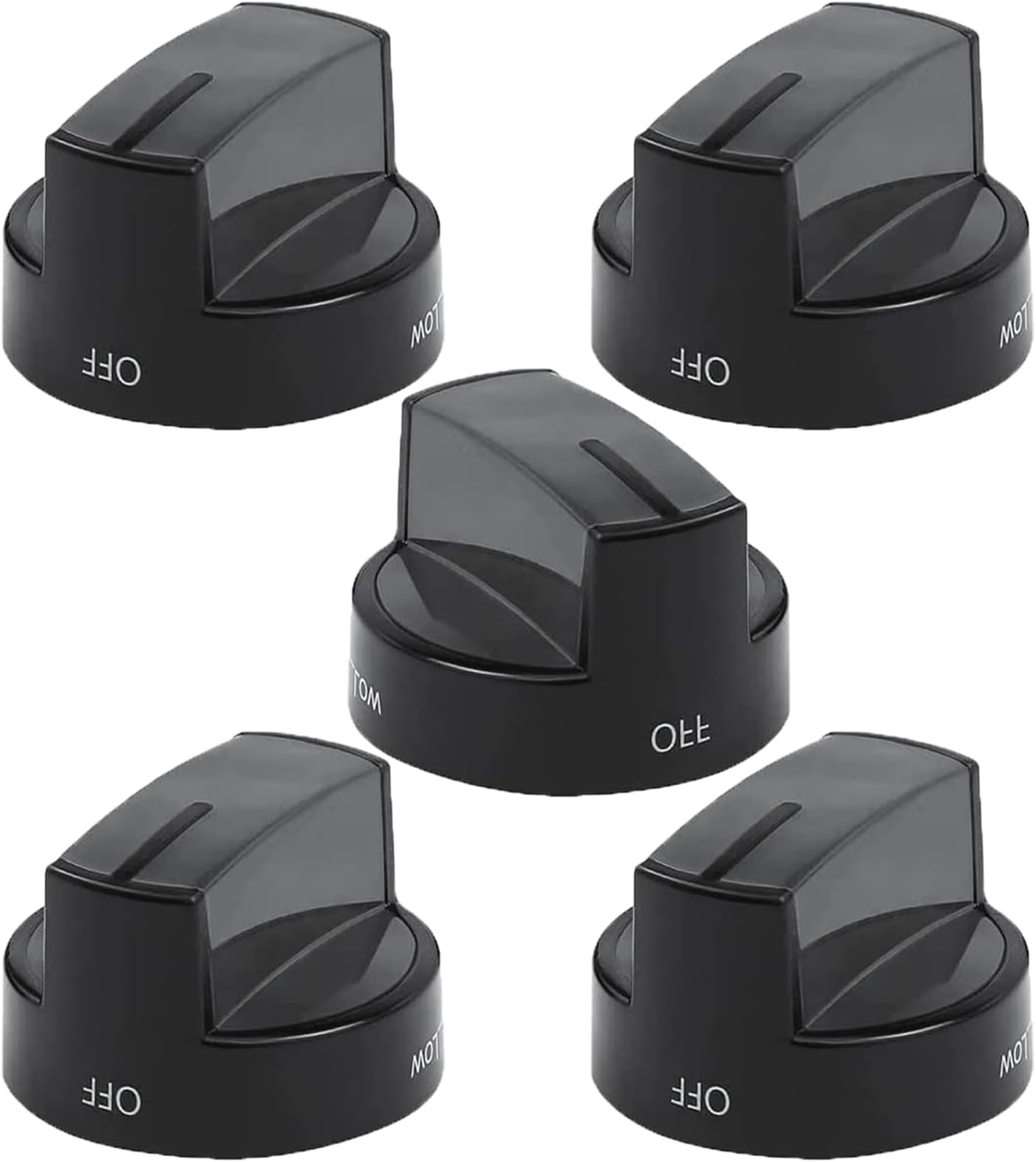 5 Pack W10339442 Stove Knobs Replacement for Whirlpool Gas