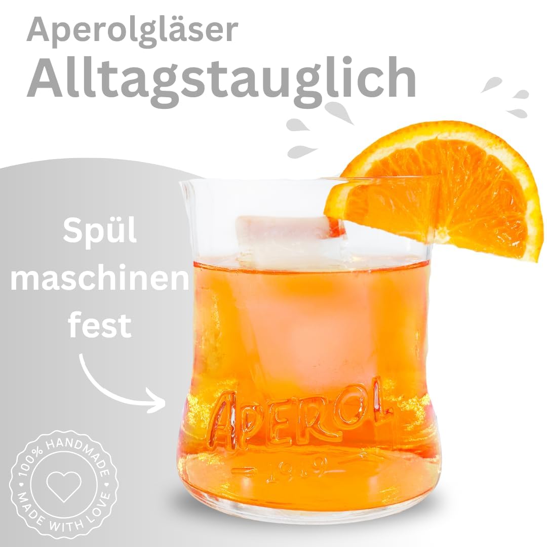 Set 6 Bicchieri Aperol Spritz Maxito - Design Moderno Per Cocktail | Ideale Come Regalo Elegante - Foto 5