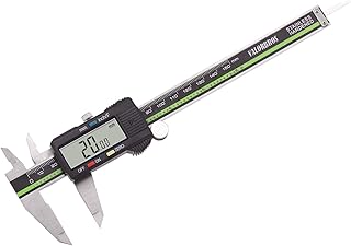 Sattiyrch Digital Caliper Stainless Steel with Large LCD Screen 6 Inch Millimeter Fractions Conversion Electronic Vernier Caliper Measuring Tool (6 inch)