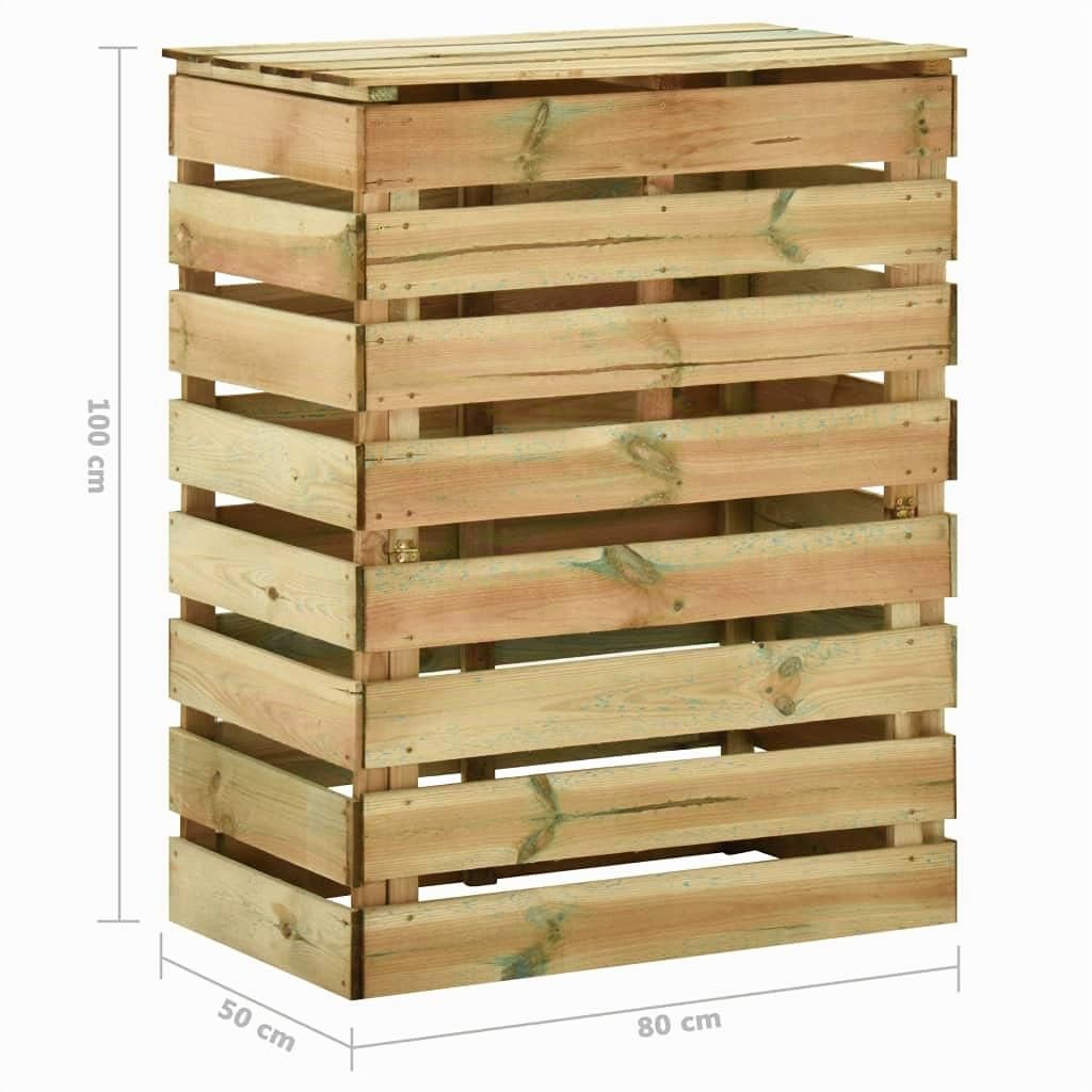 vidaXL Compostador de Láminas, Compostador Resistente a Putrefacción, Caja de Abono Fertilizante, Contenedor para Jardín, Madera de Pino Impregnada