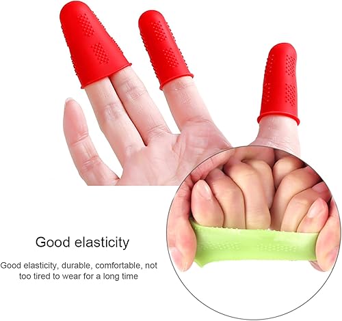 Miniatura 5 de Protectores de dedos, 12 piezas, protectores de dedos de silicona, 3 tamaños, protectores de dedos de goma, puntas de protección, almohadillas para
