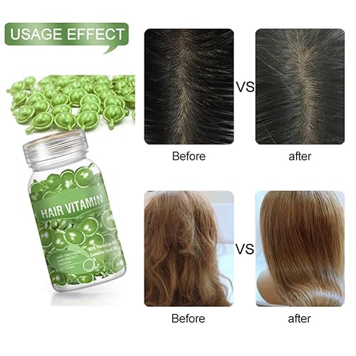 Miniatura 3 de Cápsula de suero para el cabello, aceite de crecimiento del cabello, tratamiento capilar para cabello seco dañado, con aceite de semilla de camelia,