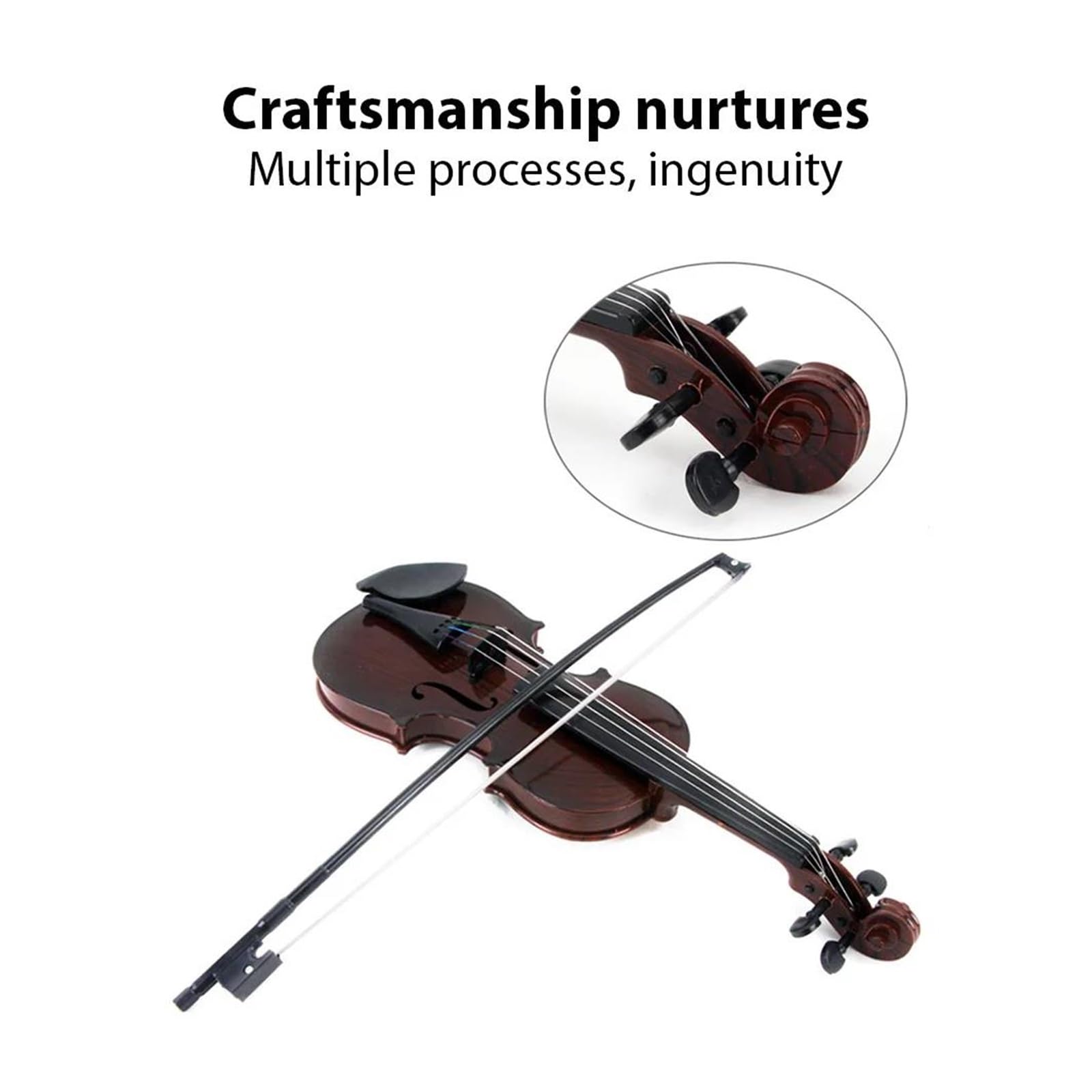 Violini Violino per esercitazioni musicali Violino per principianti Kit per violino Strumento musicale Strumento a corde regolabili(Red)