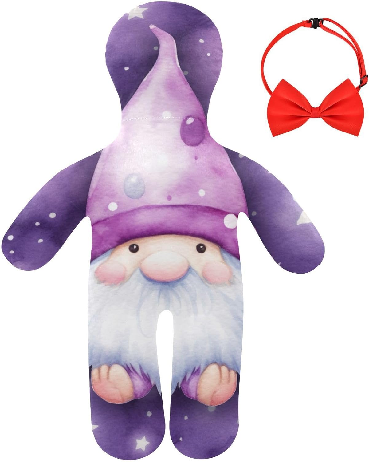 Cute Purple Gnome Human-Shaped Pillow Soft Body Pillows Washable Velvet Pillows for Anxiety Relief Sleeping Cuddling & Support