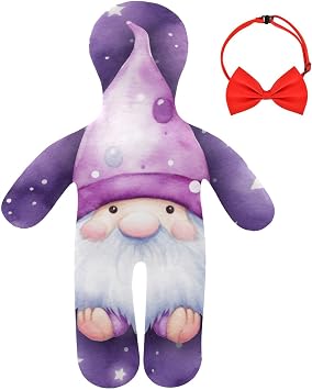 Cute Purple Gnome Human-Shaped Pillow Soft Body Pillows Washable Velvet Pillows for Anxiety Relief Sleeping Cuddling & Support