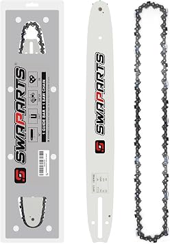 16 Inch Chainsaw Bar and Chain Combo, 3/8" LP Pitch, 043" Gauge, 56 Drive Links for Greenworks 2904502, EGO AG1600 CS1600/CS1604, Stihl, Echo, Craftsman, Poulan, Homelite, Husqvarna, Ryobi