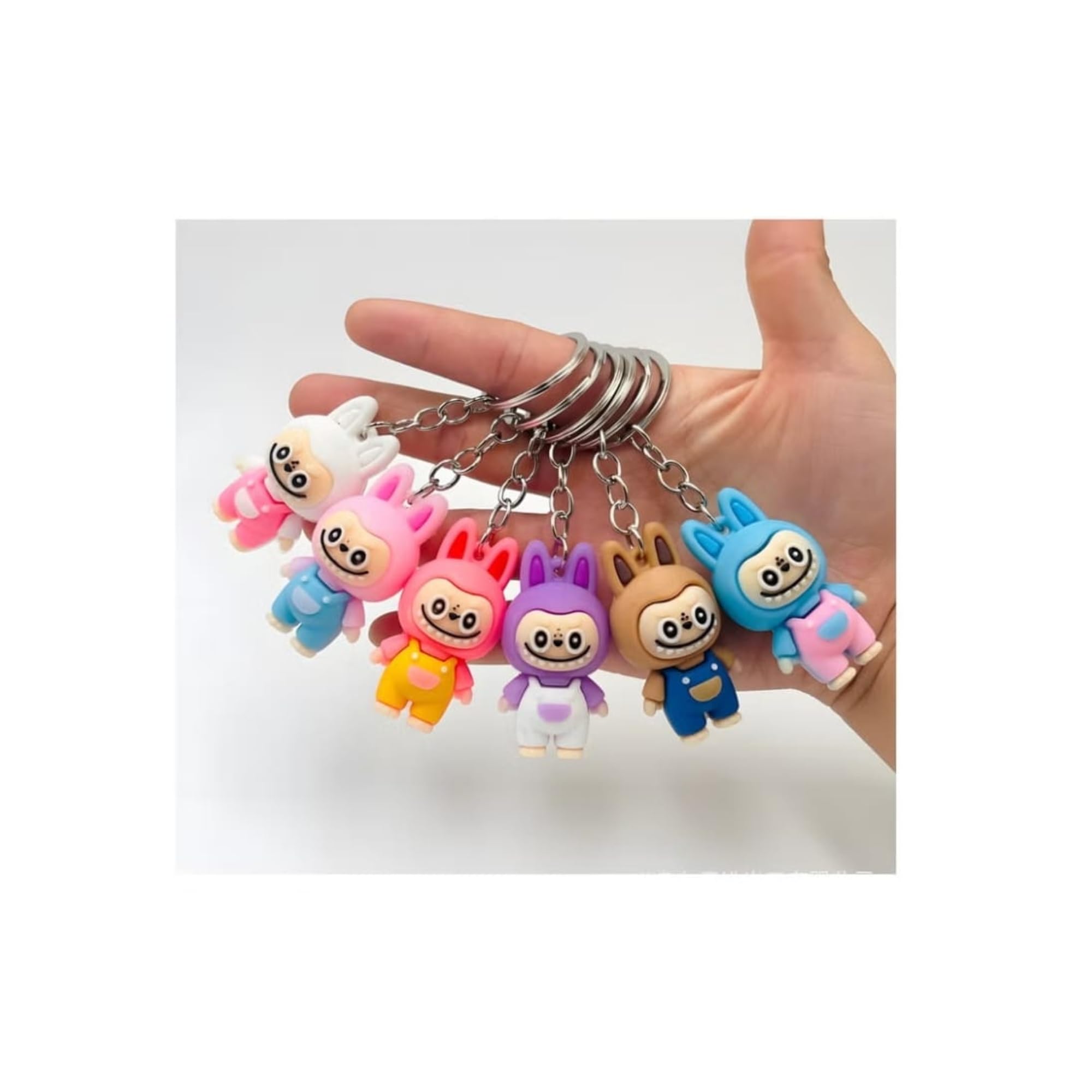 ARTLABEL Cute Keyring Key Chain For Kids Boys Girls & Children Best for Birthday Return Gifts (Laboo (Pack of 24 )) 1