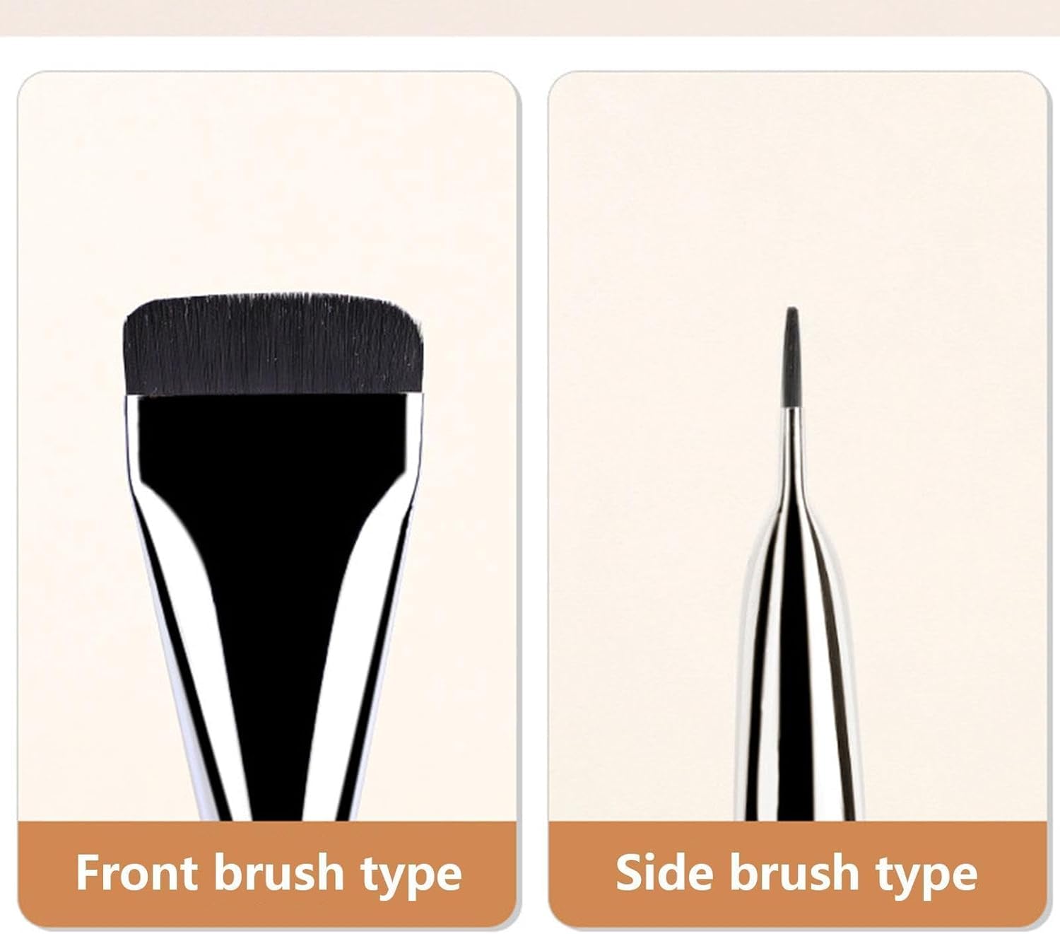 Pennello piatto per make-up per fondotinta, pennello piatto per correttore, ultra sottile, pennello per cipria, pennello per fondotinta, pennello per cosmetici