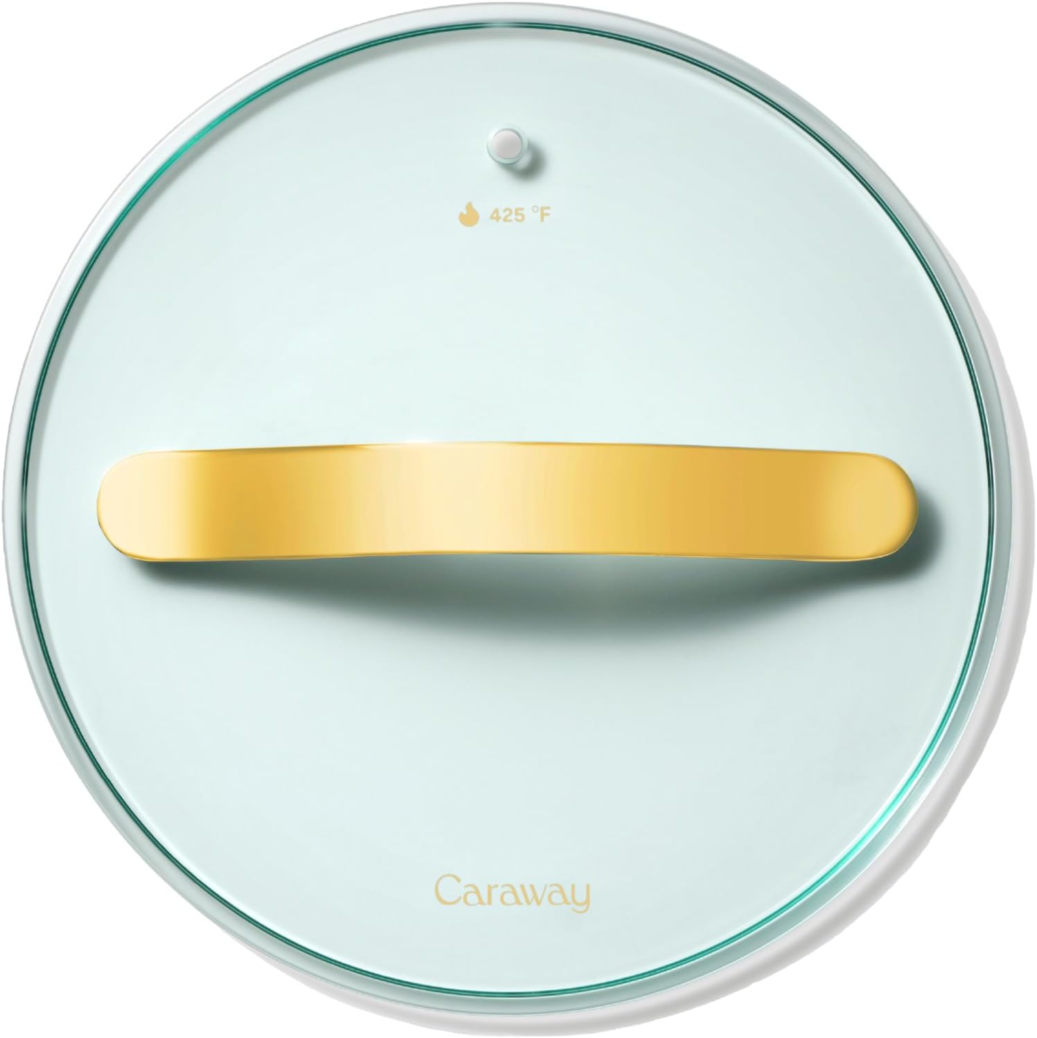 Glass 8" Glass Lid For Pots & Pans - Made With Tempered Glass - Sized to Fit Caraway Ceramic-Coated & Stainless Steel Cookware - Gold