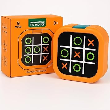 Tic Tac Toe Bolt Game, Portable Noughts and Crosses Puzzle Toy, Handheld Brain Game for Kids and Adults, Travel Memory Logic Toy