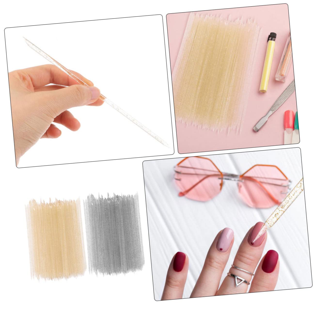 VICASKY 200pcs Nail Cleaning Sticks and Dotting Tools Multi-color Manicure Equipment for Natural and False Nails for Art Artists and Beginners