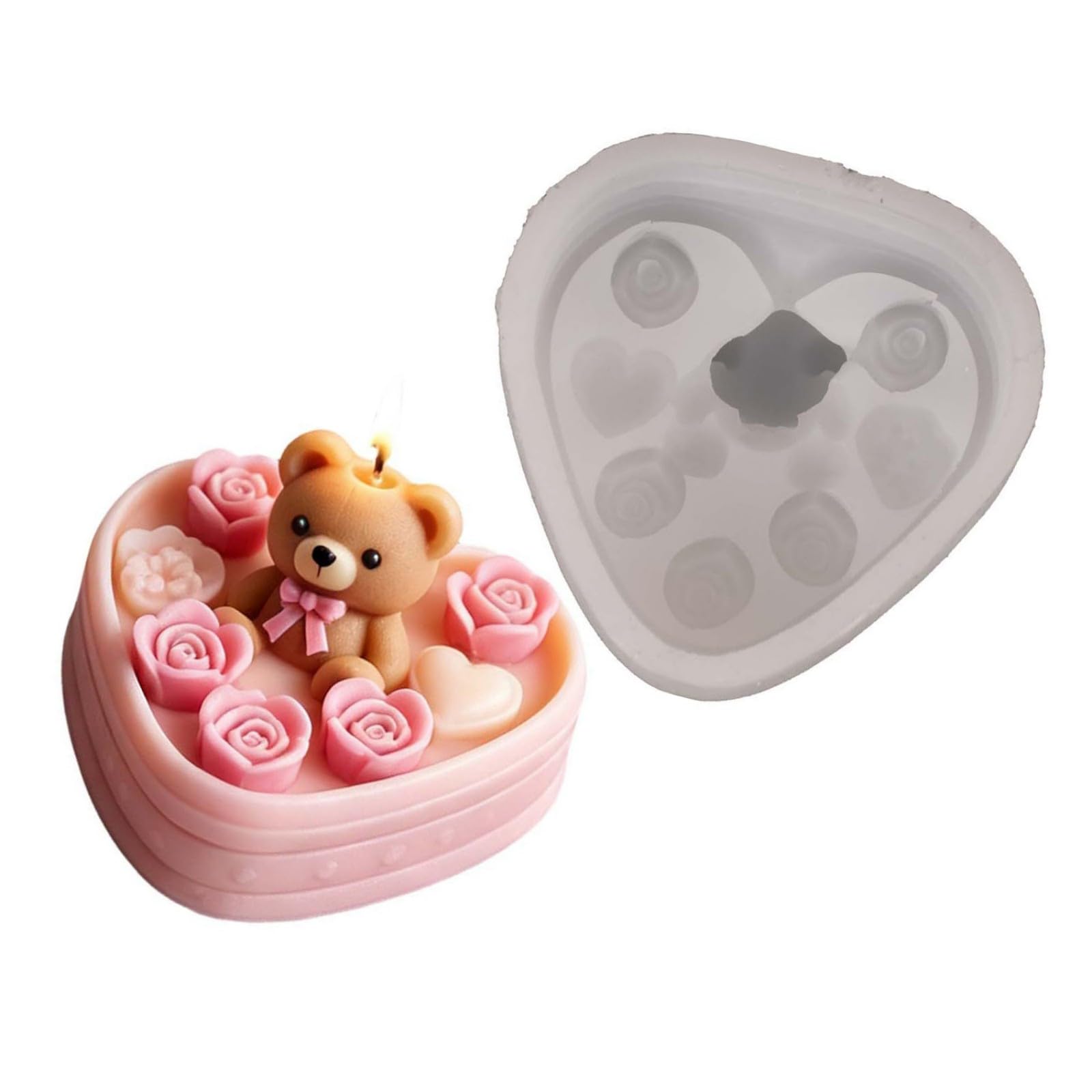 Whoasyst Rose Scented Silicone Craft Tool with Detailed Rose Texture Silicone