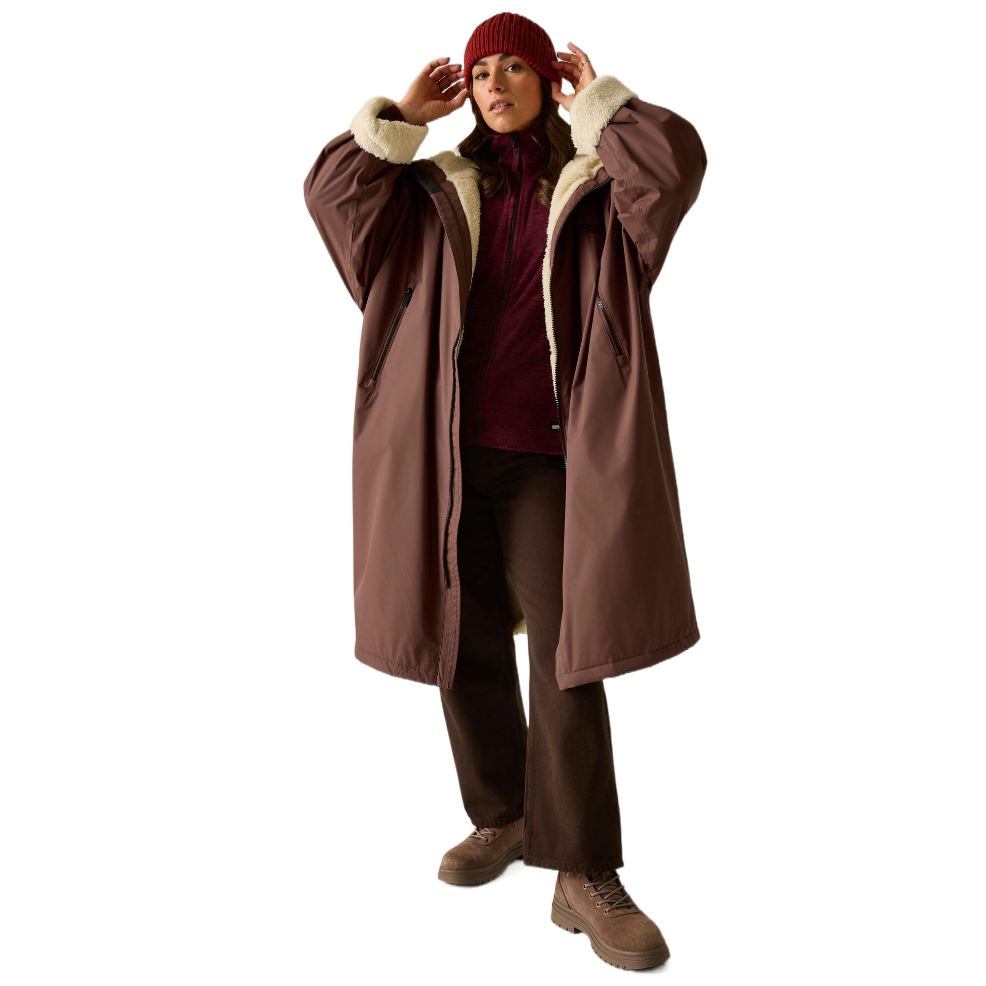 Regatta Unisex Dark Cherry Adult Waterproof Changing Robe