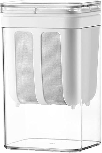 Miniatura 3 de KLKCMS Colador de alimentos para yogur, herramientas de cocina, filtro de té reutilizable, contenedor de leche de nuez casero con tapa con malla de