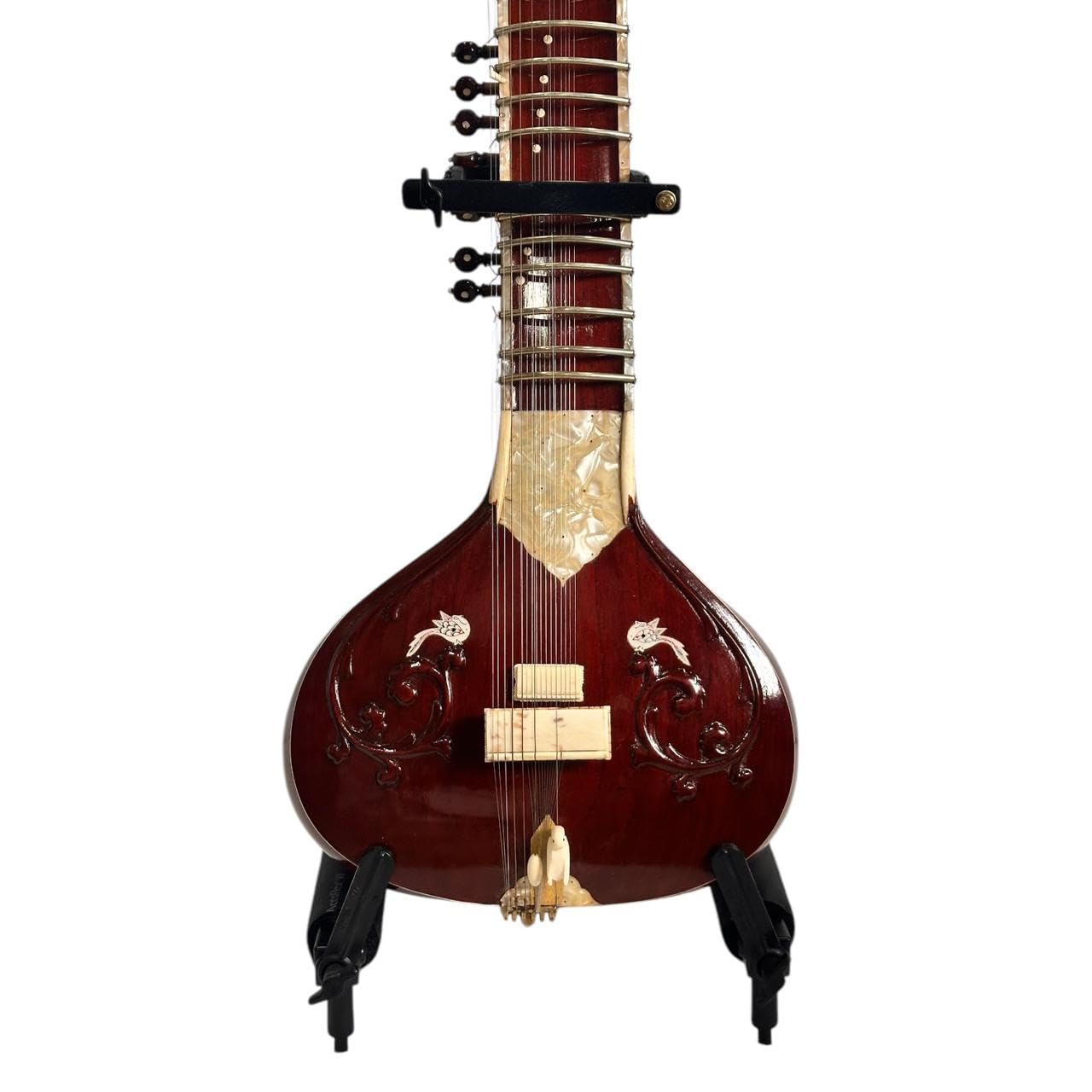 Detachable Sitar Stand, Lightweight and Portable Design, Soft Rubber Padding for Protection, Carry Bag Included – Easy Setup with Secure Column Locks and Quick Release Mechanism - Image 6 thumbnail