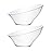 PLASTICPRO Disposable Angled Plastic Bowls Round Small Serving Bowl, Elegant for Party\'s, Snack, or Salad Bowl, Clear Pack of 8