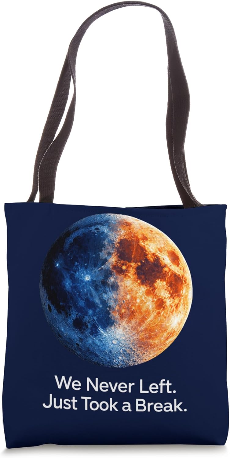 Moon Space Astronomy Cosmic Quote Galaxy Lunar Universe Tote Bag