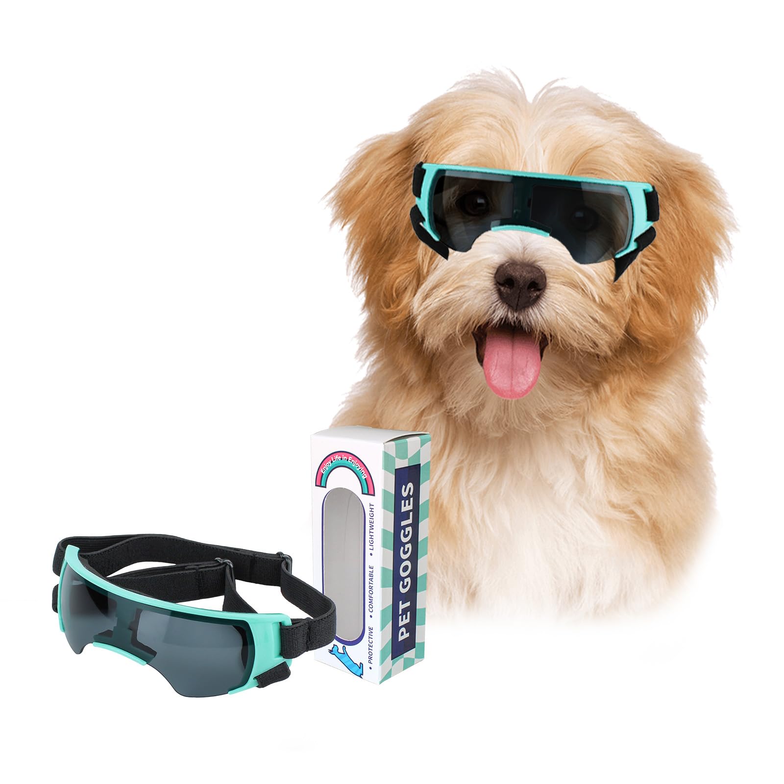 PETLESO Hundebrille für Goße Hunde Anti-UV Winddicht Hunde M