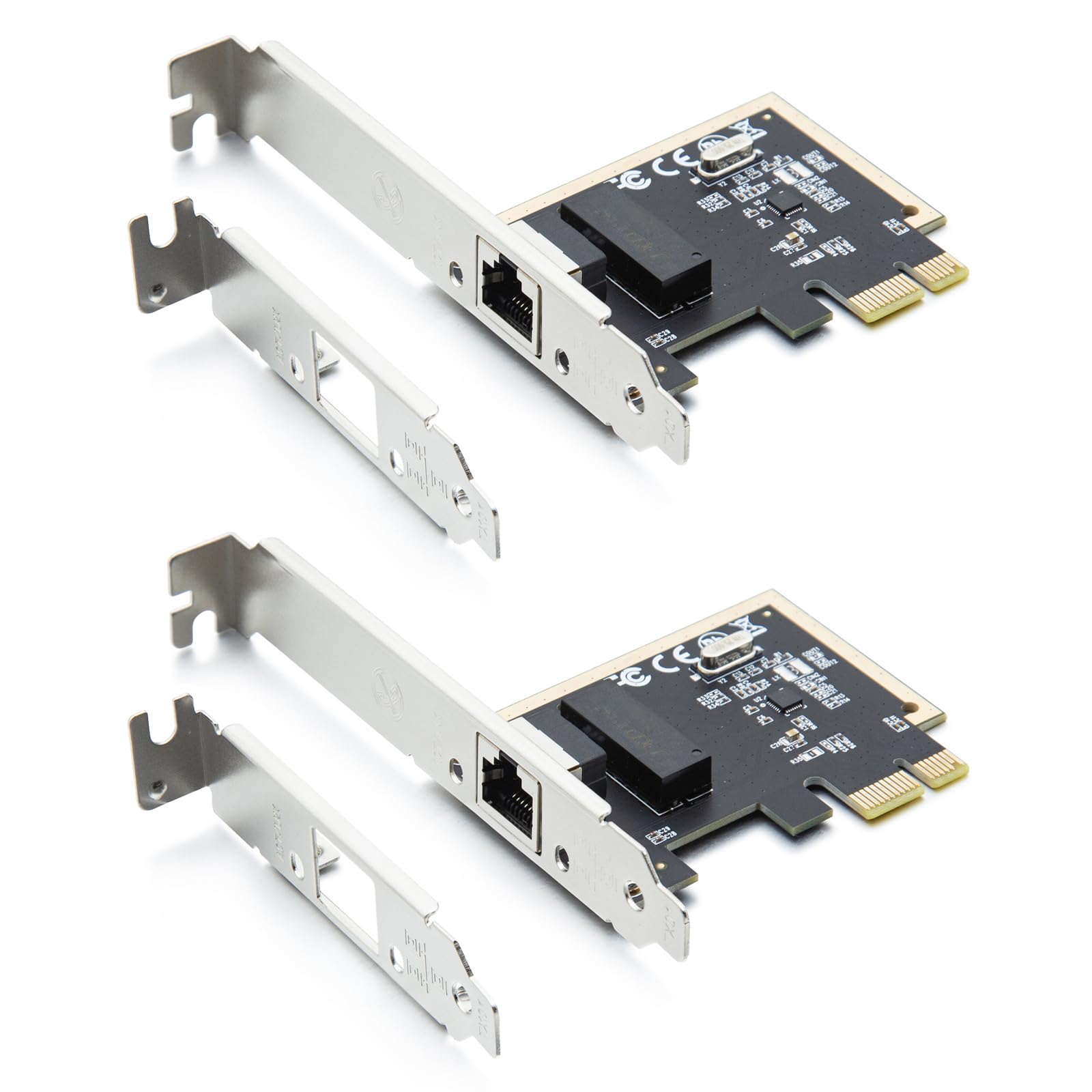 10Gtek 1Gb/s PCIe RJ45 LAN Network Card with Realtek RTL8111H, 2-Pack