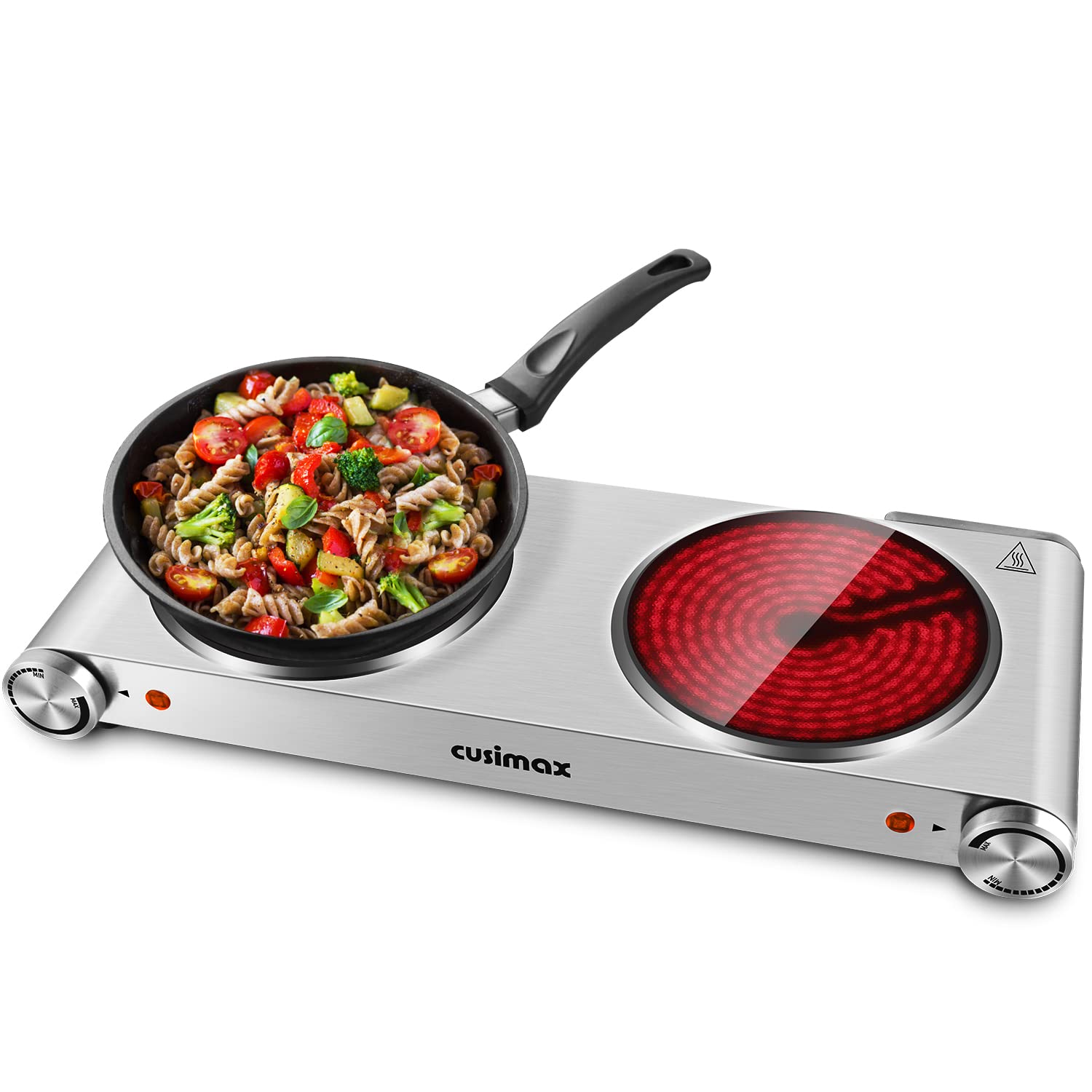 Buy Double Hot Plate, CUSIMAX 2400W Electric Hob Ceramic Hot Plate