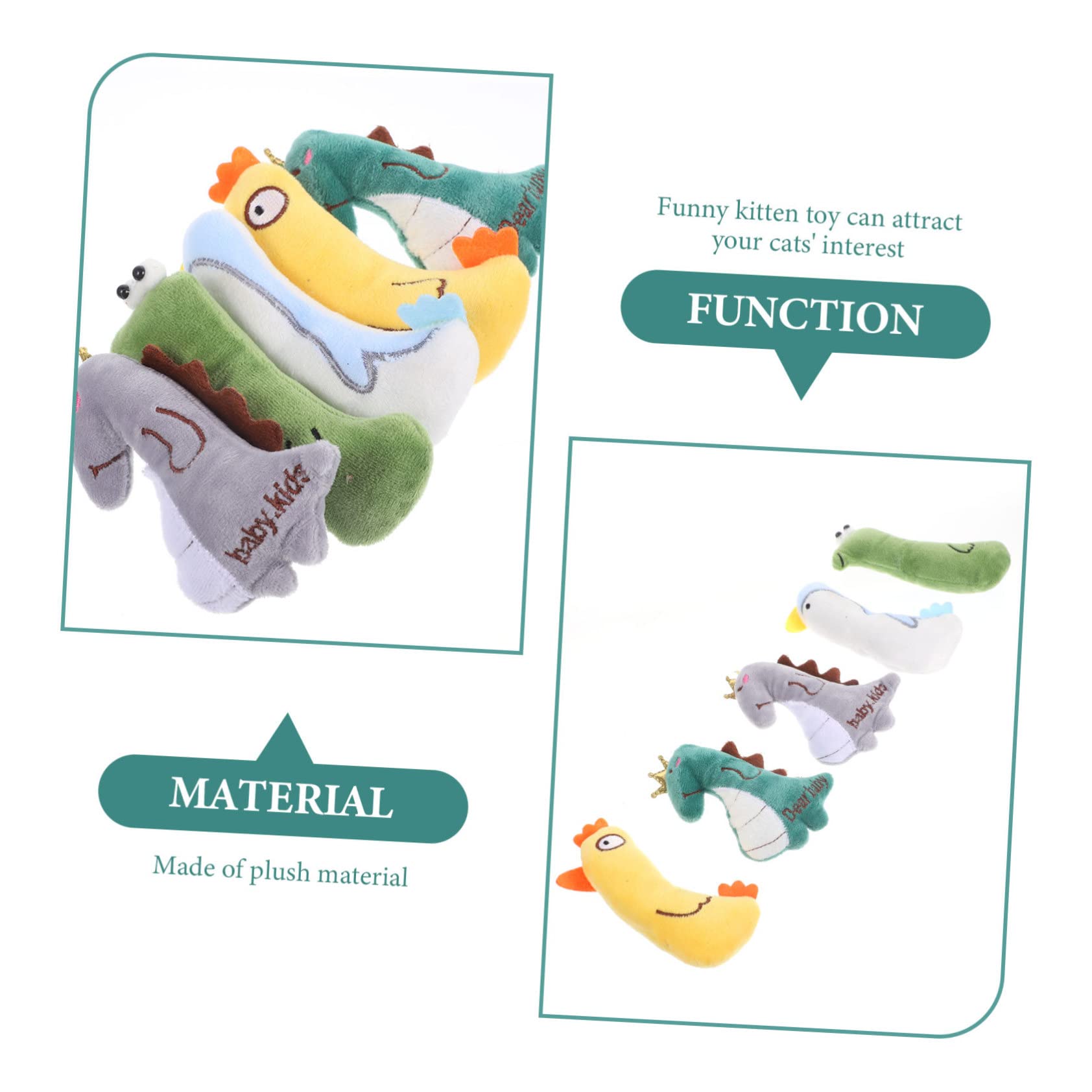 FOMIYES Lot De 5 Jouets pour Chat en Peluche Et Jouets Dexercice pour Votre Animal De Compagnie 5 Pièces * 5