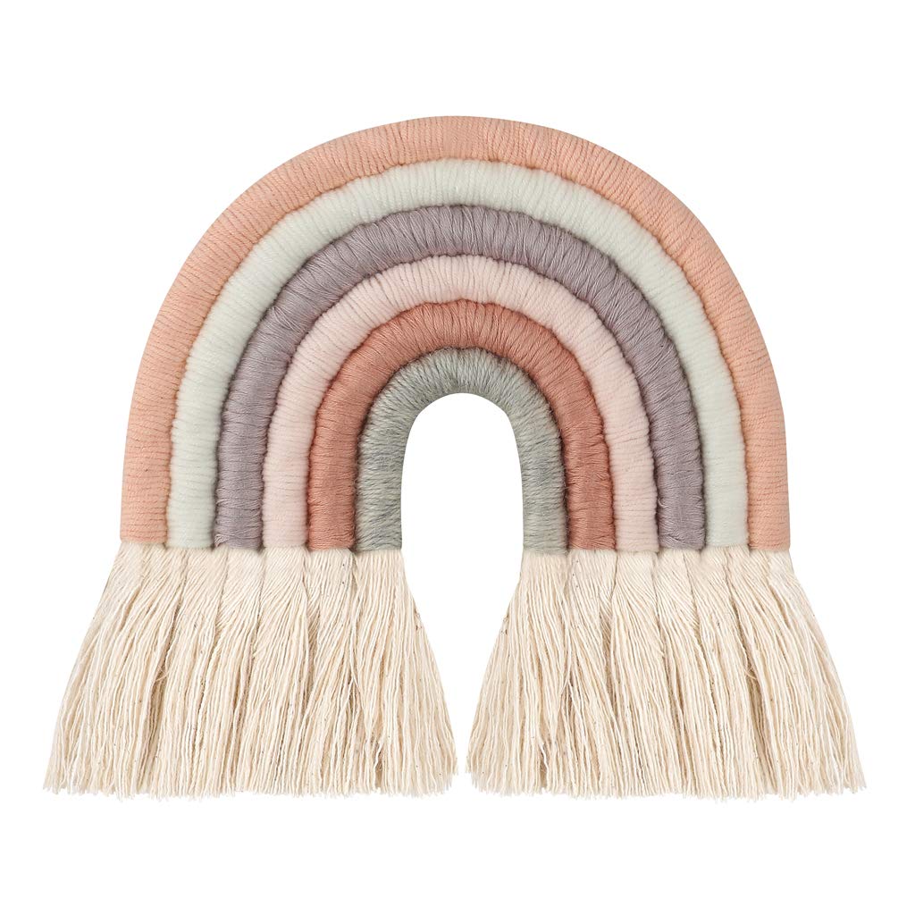 INS Hand-woven Rainbow Wall Hanging Ornaments Nordic Baby Bed Kids Room Decoration Nursery Decor Photo Props Yarn Wall Hanging