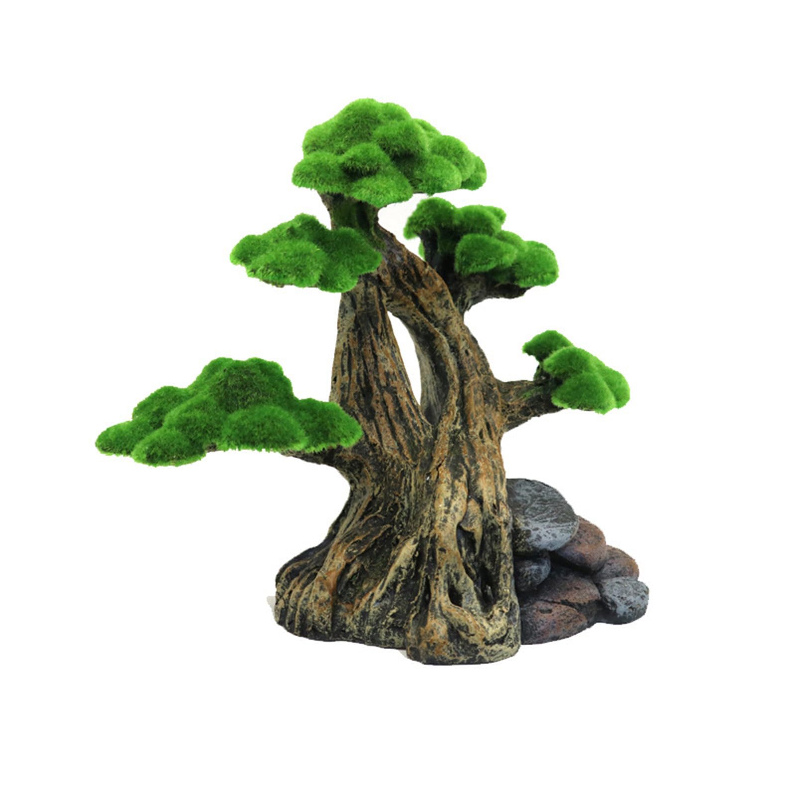 Albero muschio artificiale Acquari Decori Resina Pianta acquatica Simulazione Albero per Aquascaping Acquari Decorazione paesaggistica Acquari Ornamento