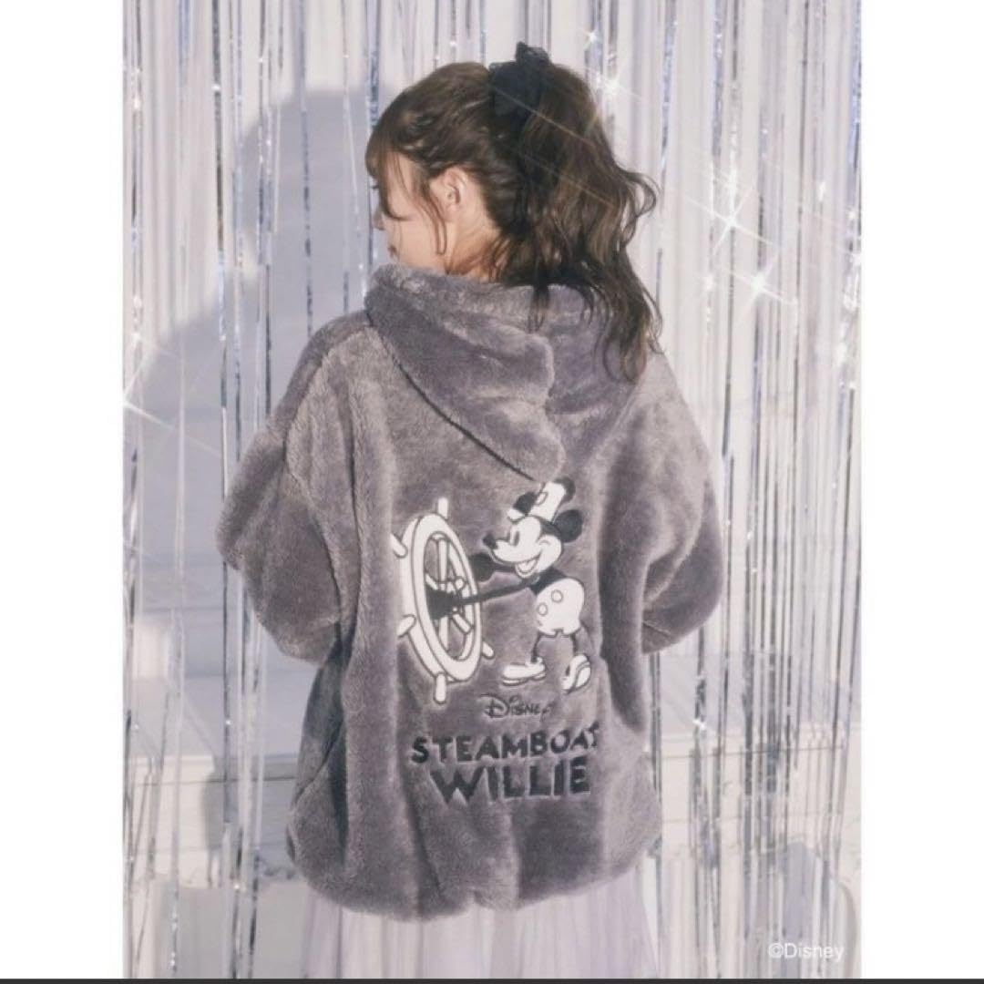新品 滑らか 温かい ボア Kiwasylphy ディズニー コラボ パーカー 新品 滑らか 温かい ボア Kiwasylphy ディズニー コラボ