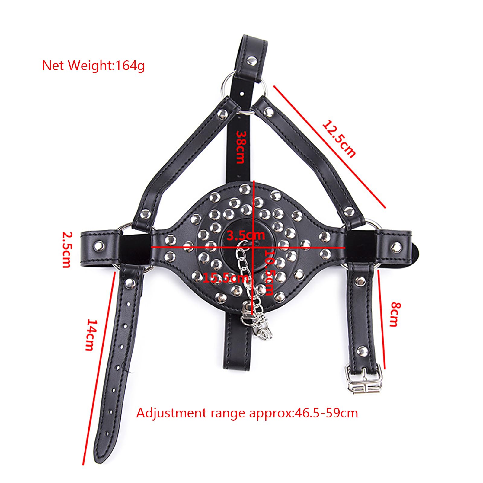 Mordaza Boca Juguetes Sexuales con Embudo Sexo Oral SM Bondage Arnés de Cabeza Juego para Mujeres Hombres Parejas Juegos Sexuales Acuáticos (Black)