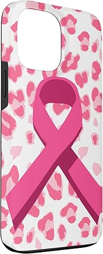 Miniatura 3 de Funda para iPhone 13 Pro Max con cinta rosa en estampado de leopardo para concientización sobre el cáncer de mama