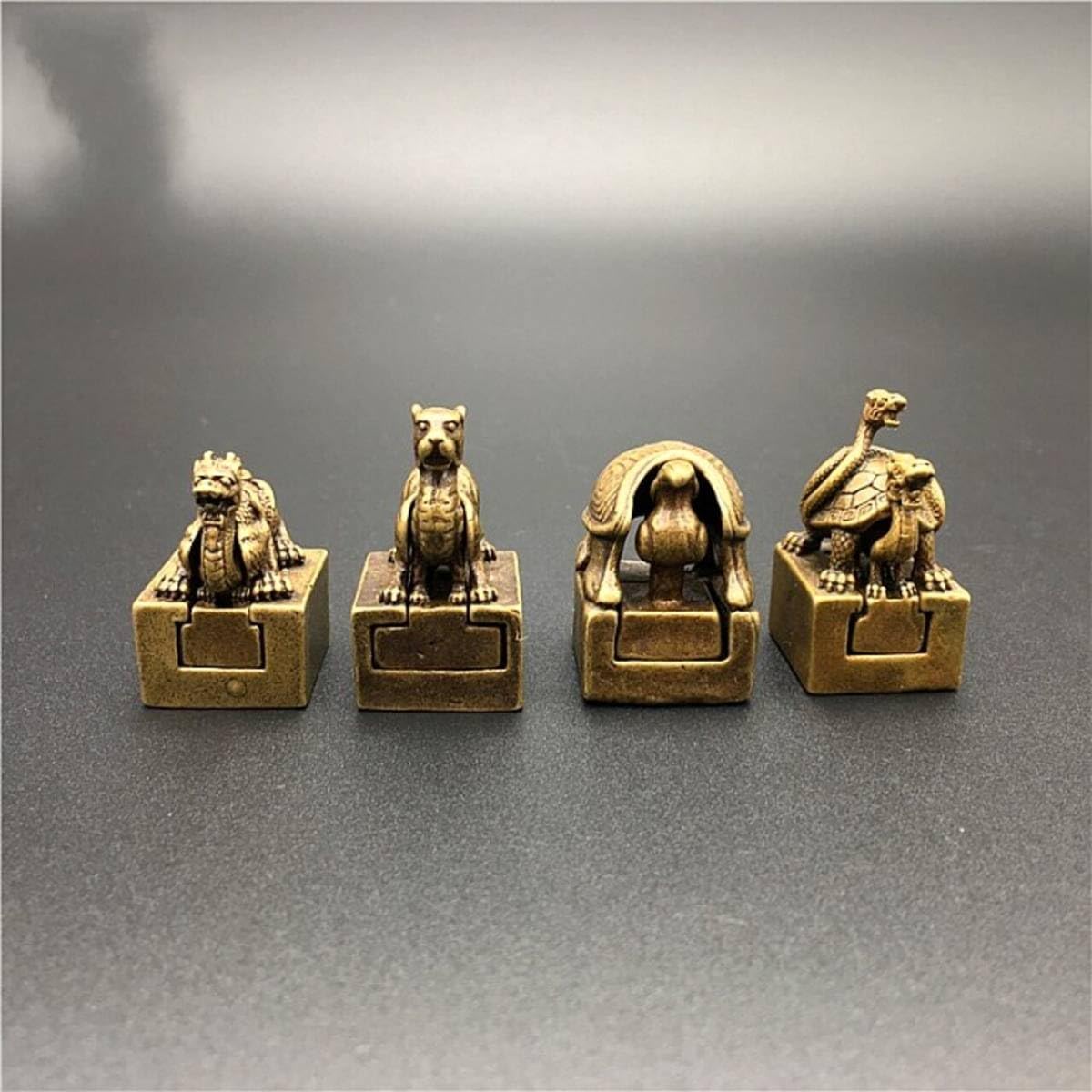 Amazon.co.jp: 純銅 朱雀印 朱雀 収蔵品 置物 四神獣 判子 印