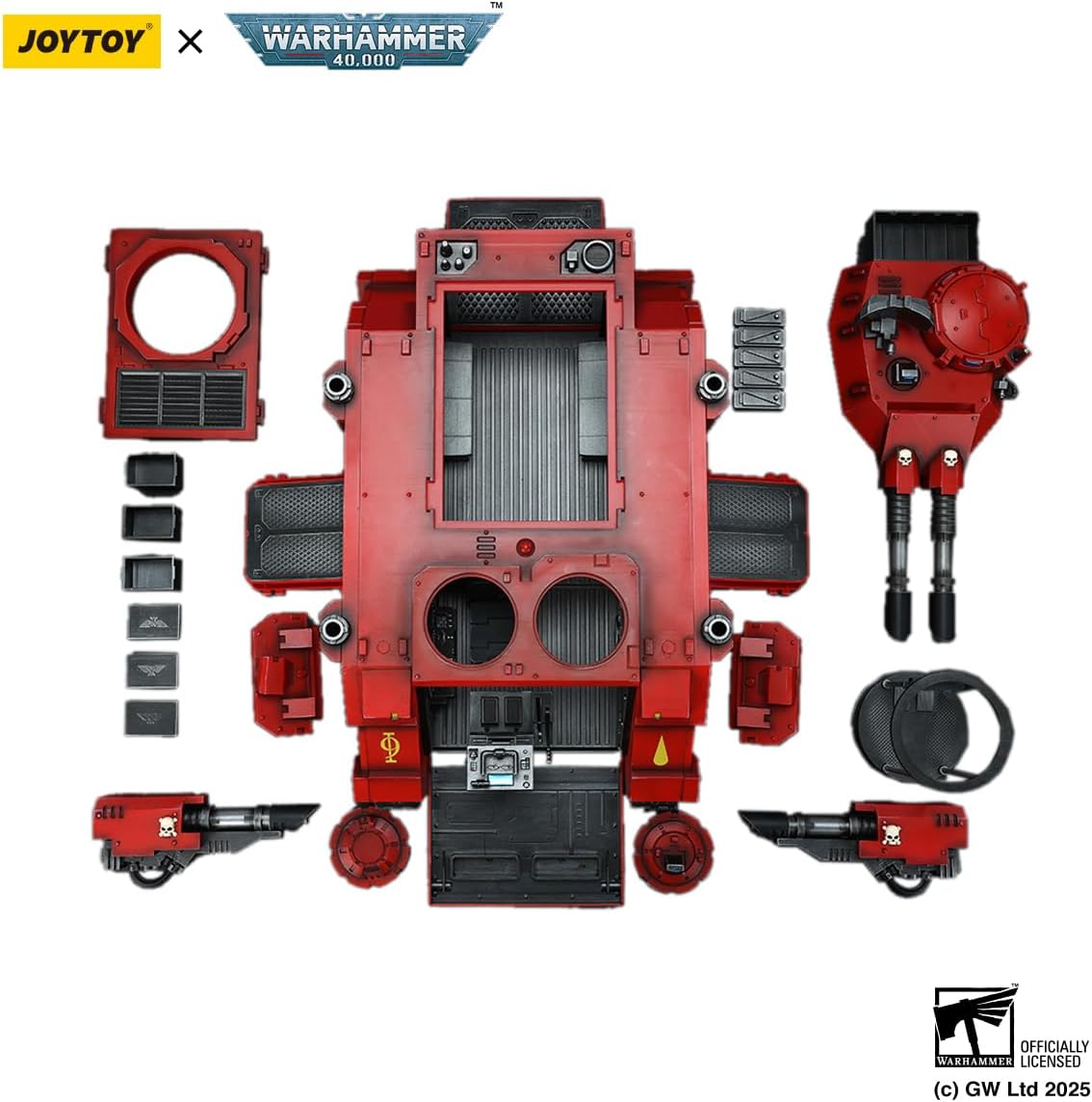 JOYTOY Action Figures Warhammer 40K 10inch Blood Angels Predator Annihilator with Twin Lascannons 1/18 Movable Model Collectible Figurine 15+