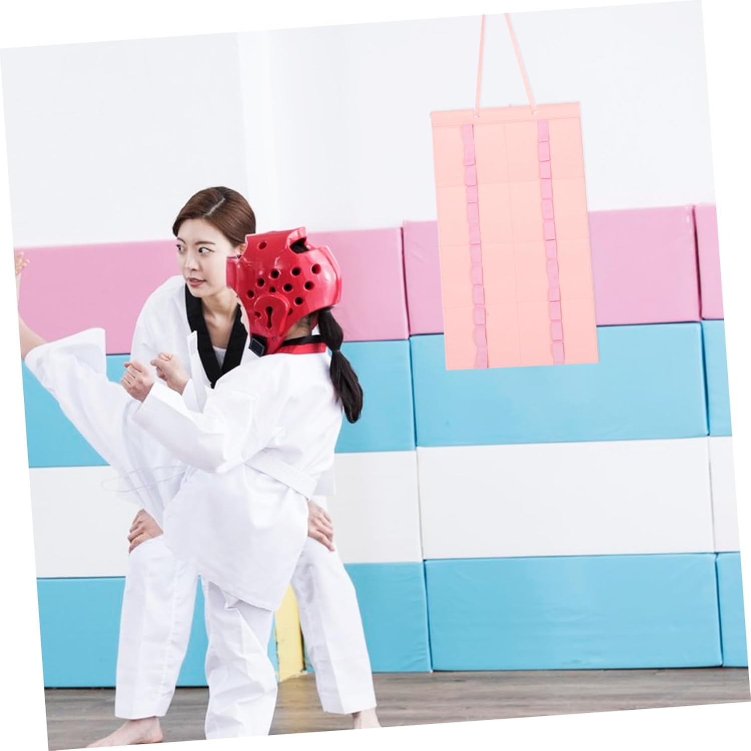 UPKOCH Karate Belt Display Organizer Rack for Taekwondo Practitioners Belt Wall Hanging Storage Display for Martial Arts Enthusiasts