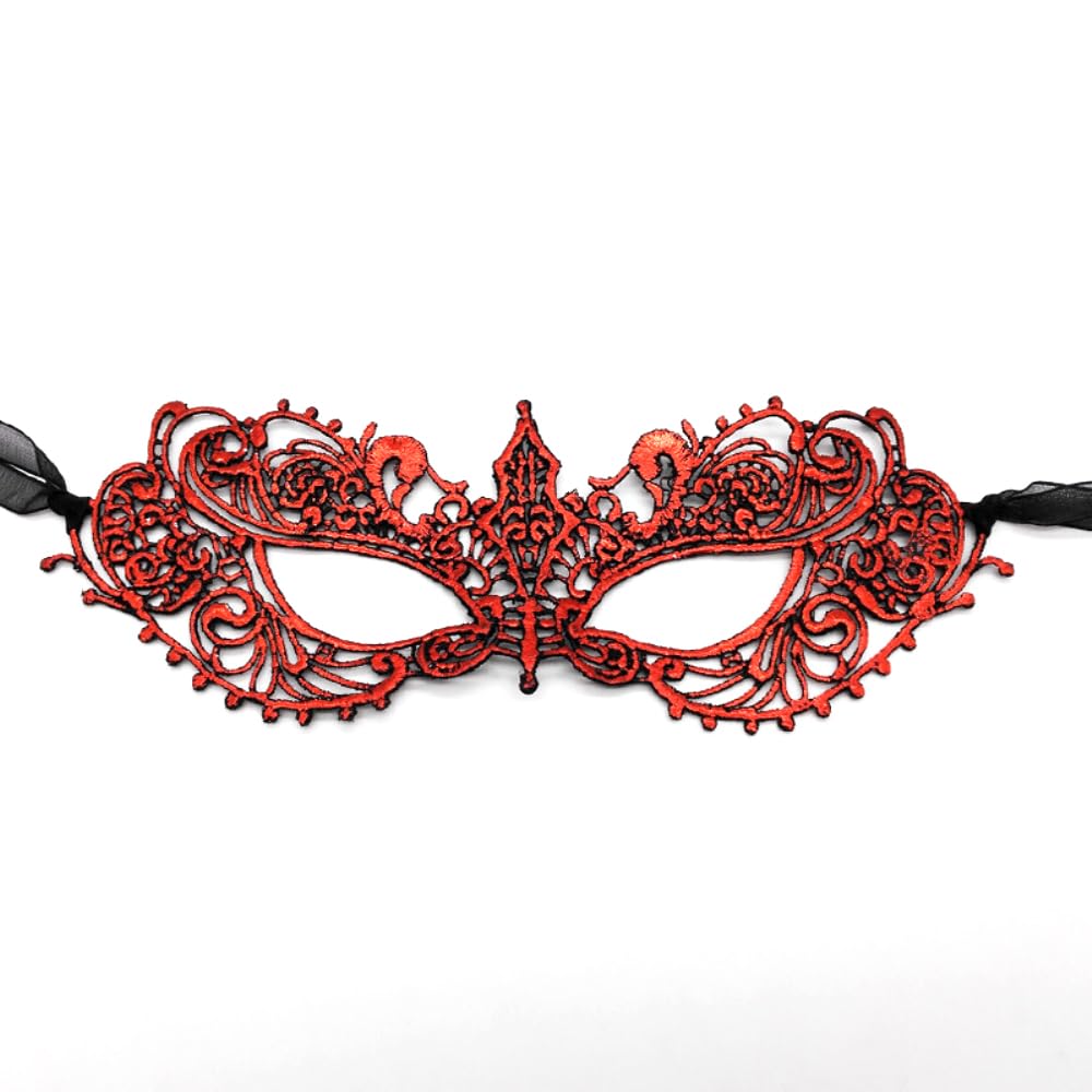TSHAOUN 5 Maschere In Pizzo Per Donna – Maschere Veneziane Per Ballo, Carnevale, Halloween, Misteriose E Sexy - 2