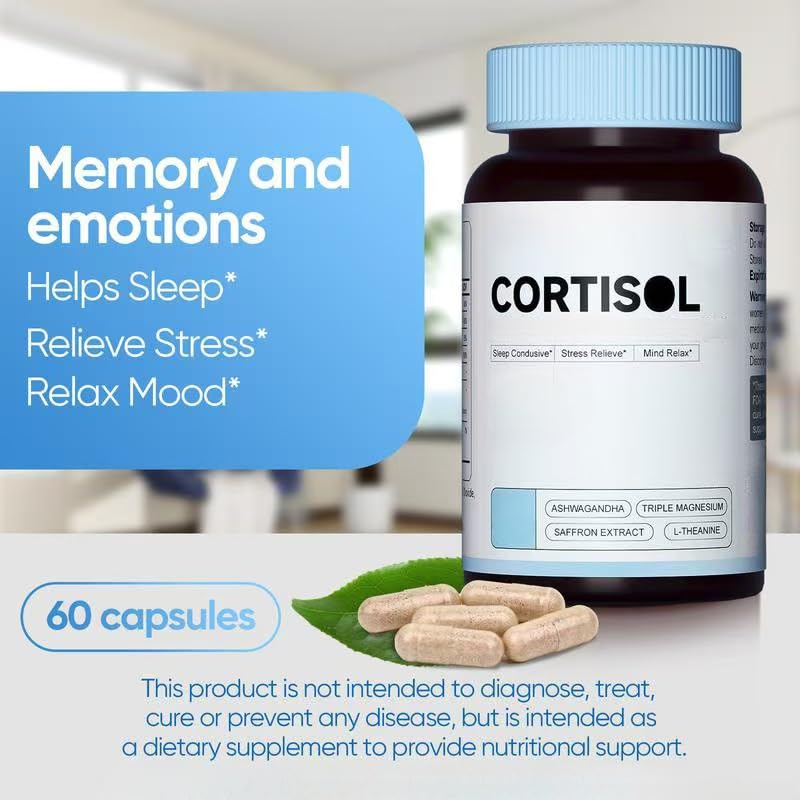 Disintossicazione dal cortisolo per donne e uomini - Controllo e riduzione dei livelli elevati di cortisolo - Equilibrio, calma, sollievo dallo stress, purificazione e sostegno alla salute delle ghian