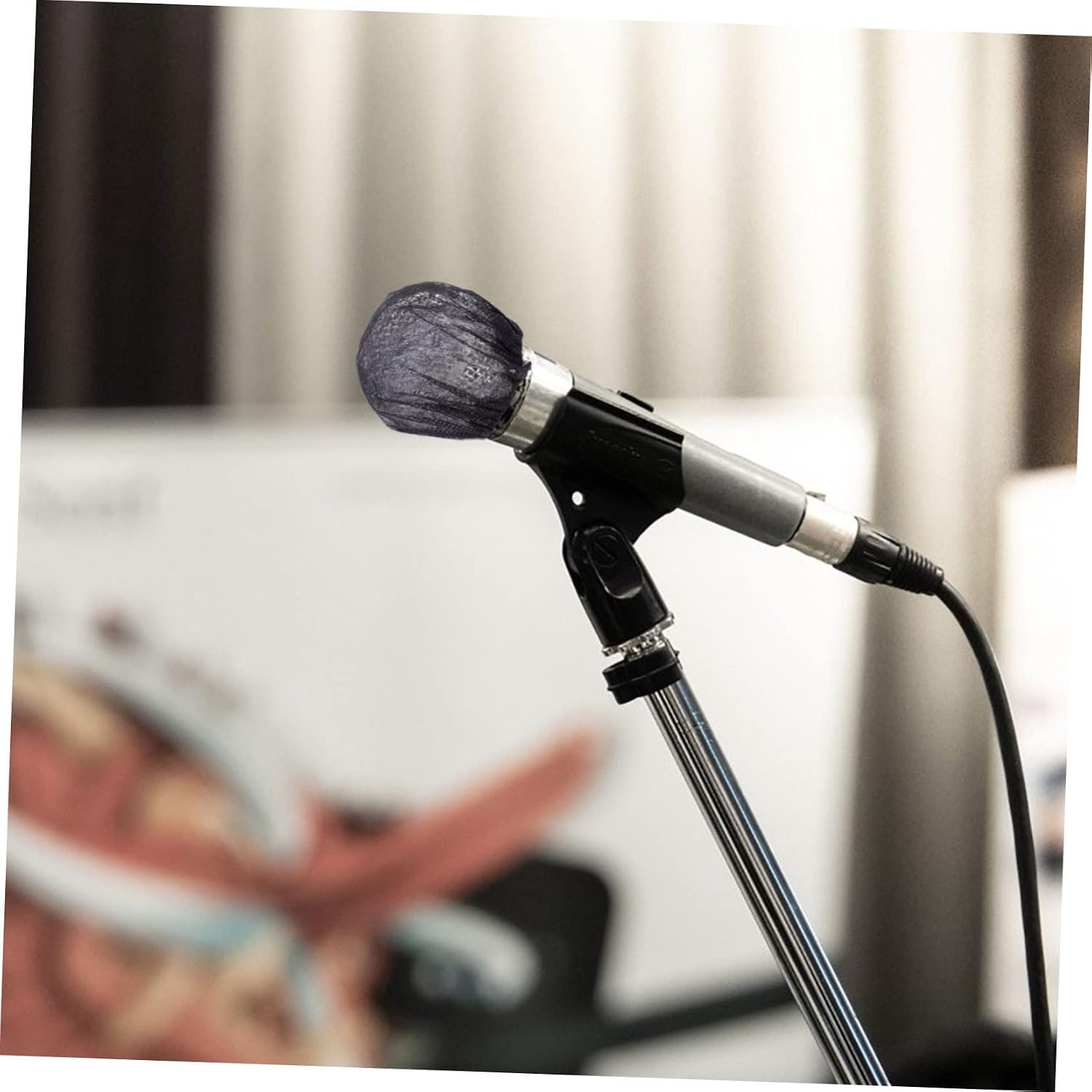 100 Pcs Disposable Nonwoven Microphone Cover Protector for Karaoke image 3