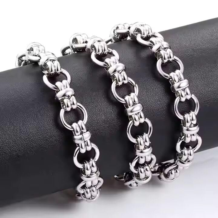 Image of THE MEN THING Chain for Men, Luxury Pure Titanium Steel Chain | Silver Stainless Steel Chain | Necklace Jewellery for Men & Boys