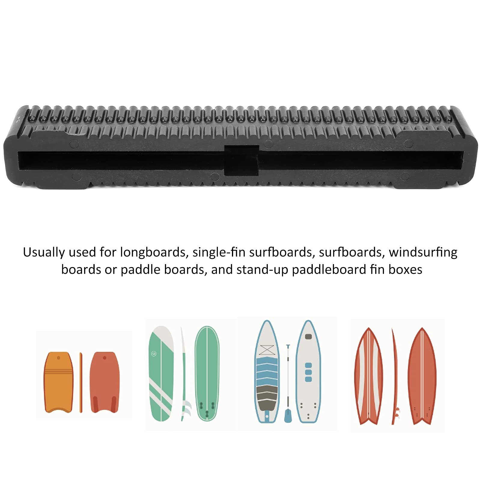 Fin Box, Accessoires De Surf Élégant Portable Pratique 8 Pouces Longboard Box Pour Planches Un Stand Up Paddleboard Boxes Noir