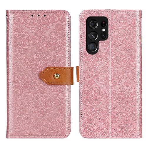 Housse en cuir PU en relief pour Samsung Galaxy S24 Ultra étui holster de luxe