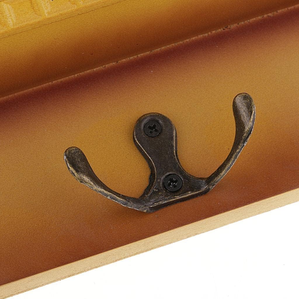 Vintage Wooden Key Box 7 Hooks | Wall Mounted Key Storage Cabinet | Organizer with Carving Decor | Perfect Housewarming Gift | 11.4 x 7.8 x 2.36inch - B, as described