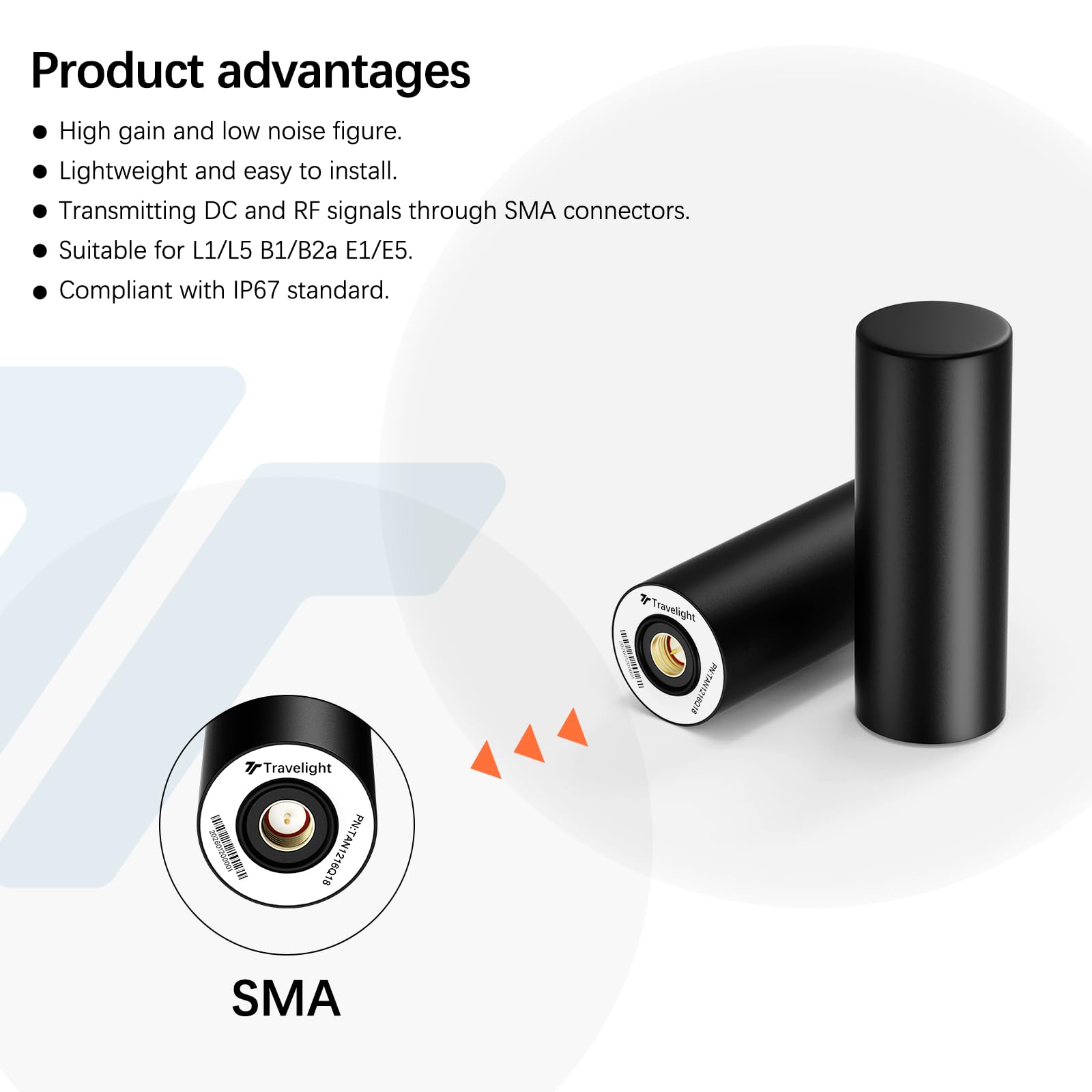 Antenne GNSS Active Multi‑Bandes quadrifilaire, positionnement Haute précision L1/L2/L5, connecteur SMA, Compatible Multi‑GNSS, pour Drones et appareils de cartographie Portables.