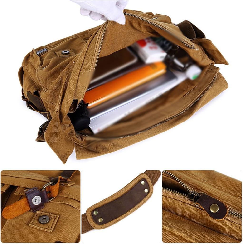 Men's Canvas Bag Shoulder Europe And The United States Retro Crossbody Casual