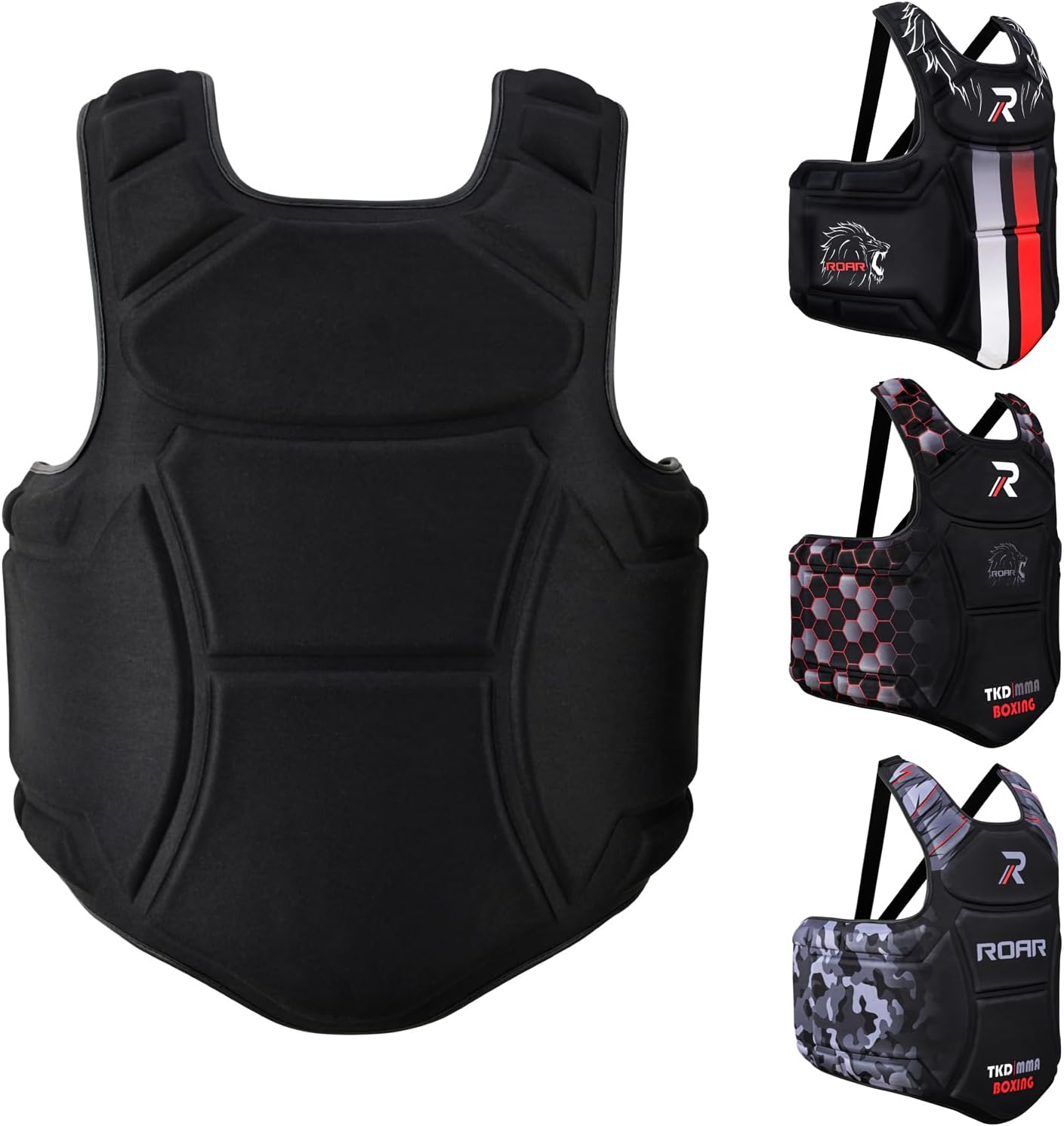 Roar Boxing Chest Guard Gel Padding MMA Body Protector Rib Shield Muay Thai Kickboxing Armour
