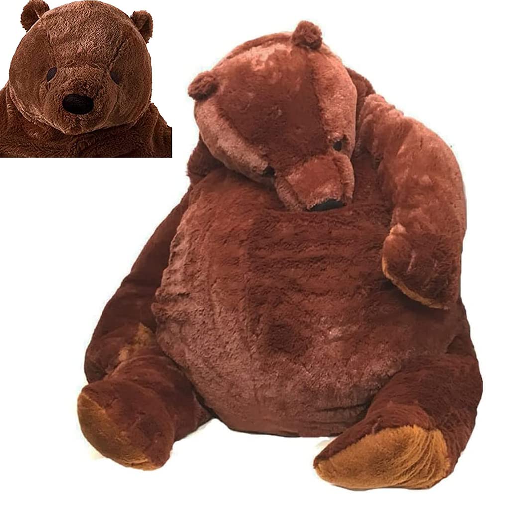 Giant Stuffed Bear, 23.6 Inch Djungelskog Teddy Bear Pillow,Brown Teddy Bear Stuffed Animal Stuffed Animal Doll
