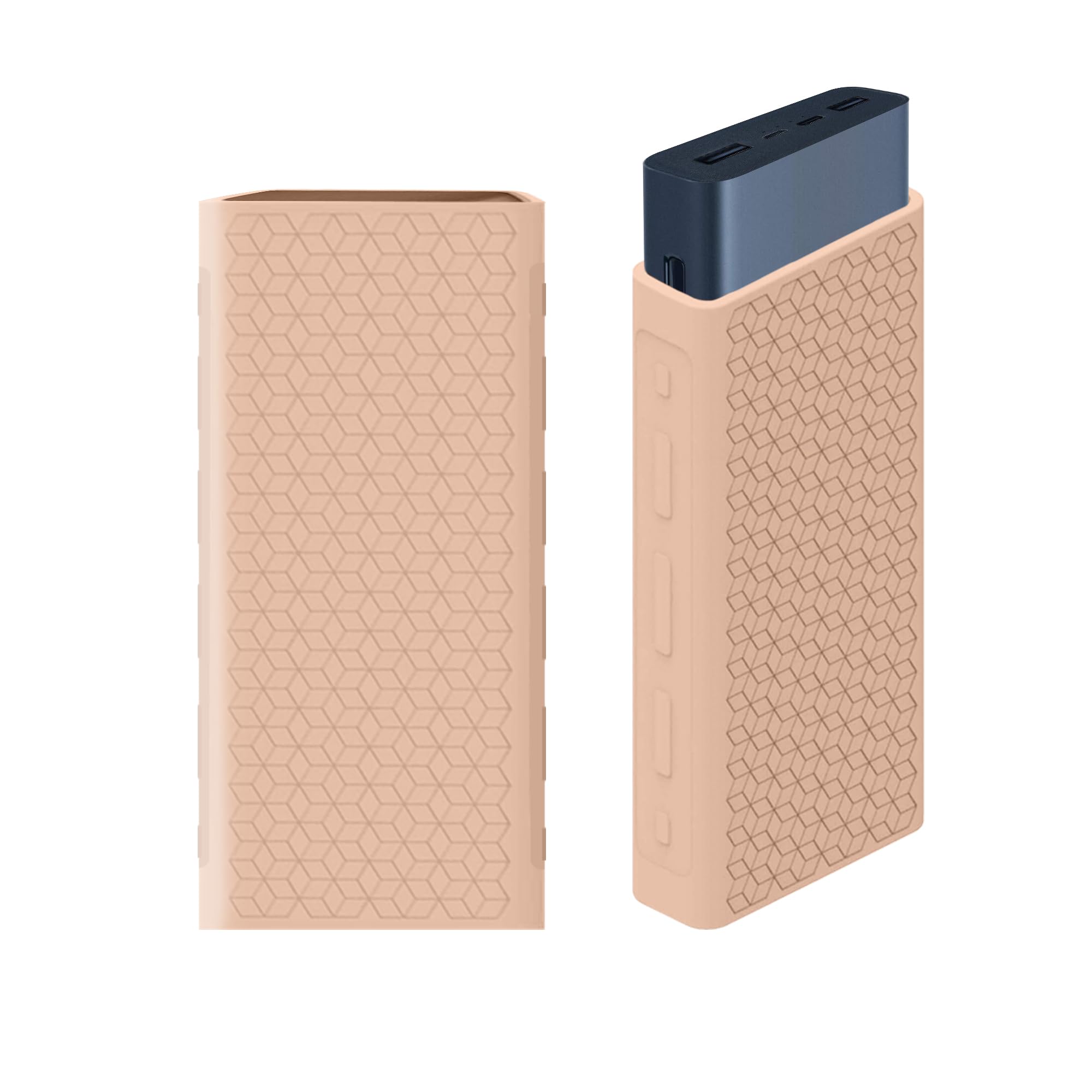 GadgetBite Silicon Soft Cover Case for Mi Power Bank 3i 20000 mAh Battery [Power Bank NOT Included]-Peach-image-12