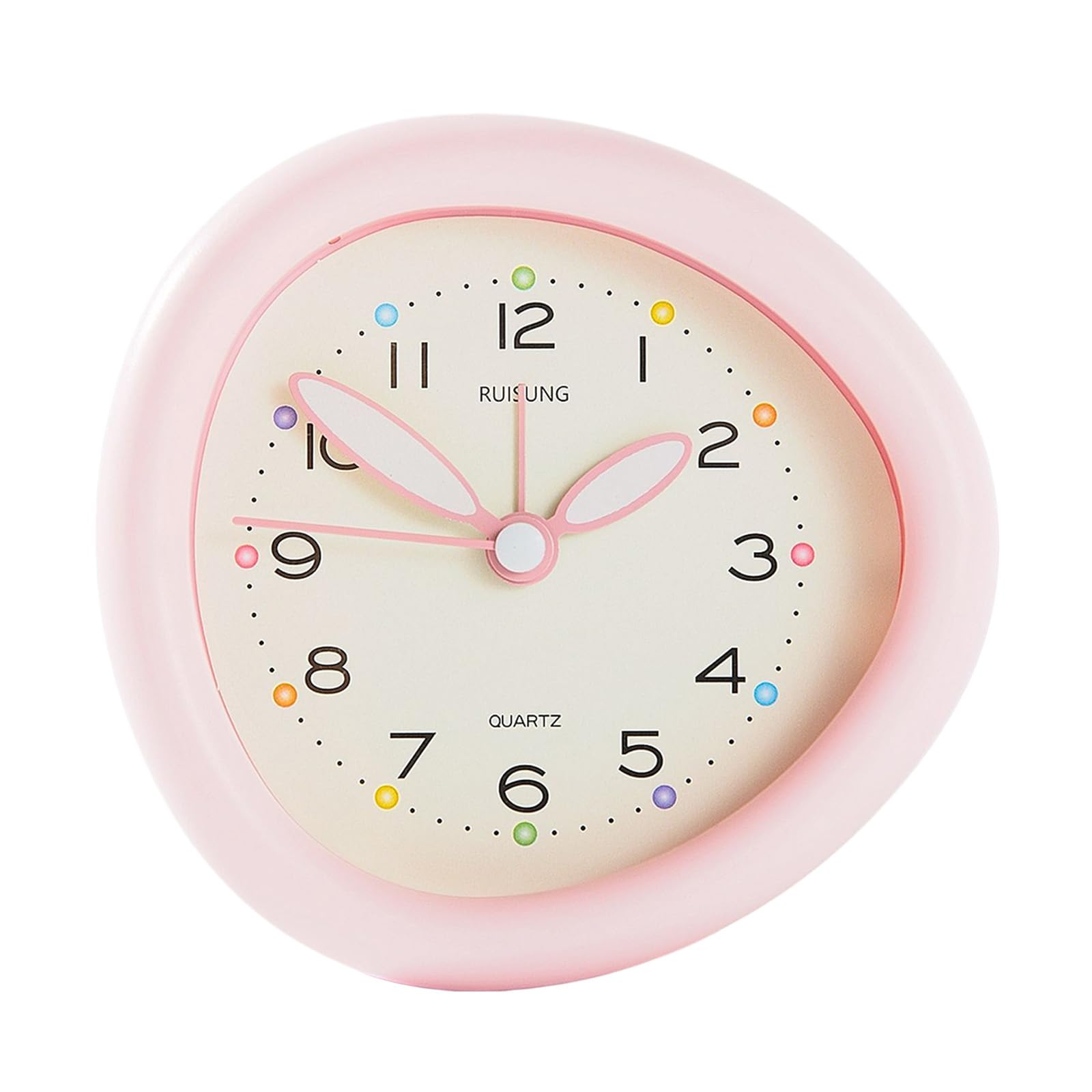 Tsophreniq Light Analog Alarm Clock Quiet None-Ticking Battery Operated Table Clocks Desk Clock for Bedroom Kitchen Decors Portable Travel