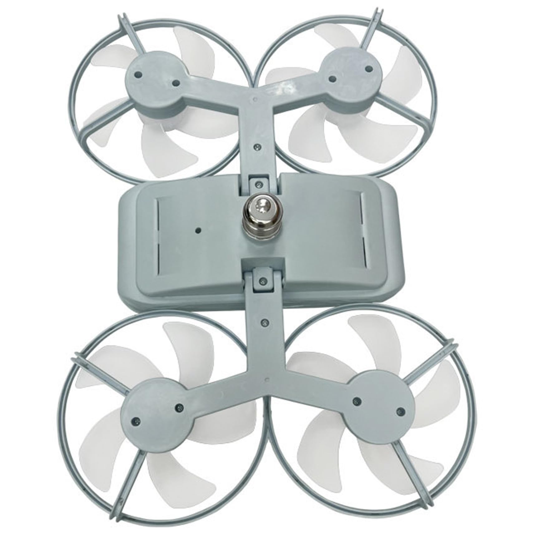 Ginwrek LED Ceiling Fan Ceiling Fan With Lights, Bedroom With Lights, Drone-inspired Led 360° Surround Airflow, Dimmable Light Remote, E27 Socket(Grey)